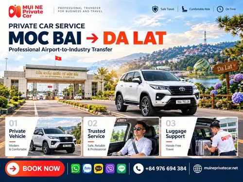 Moc Bai to Da Lat Private Car